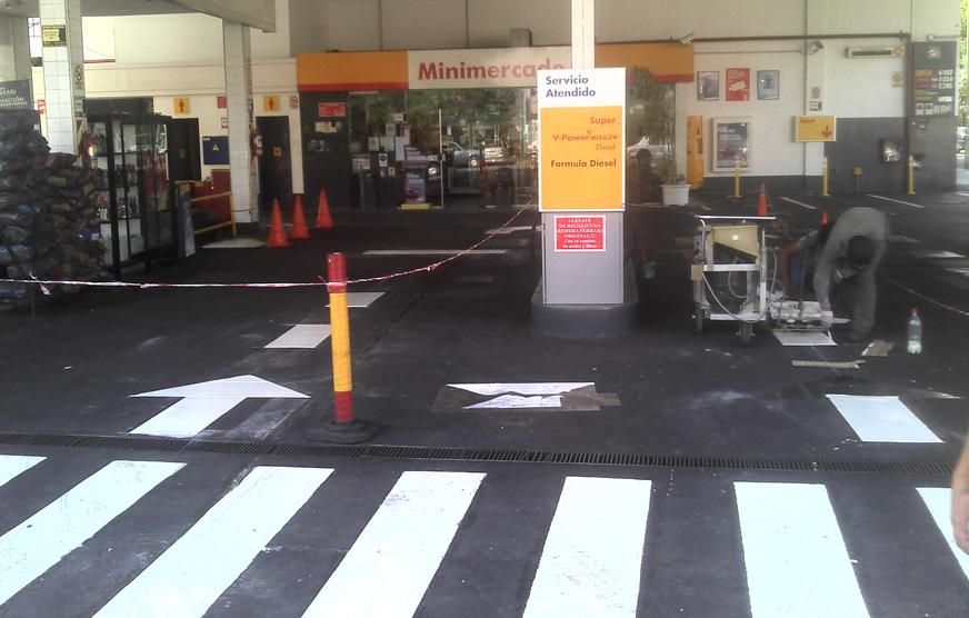  Demarcación Horizontal en estación Shell